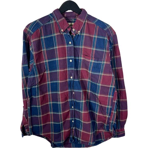 L.L. Bean Plaid Button Up - Picture 1 of 7